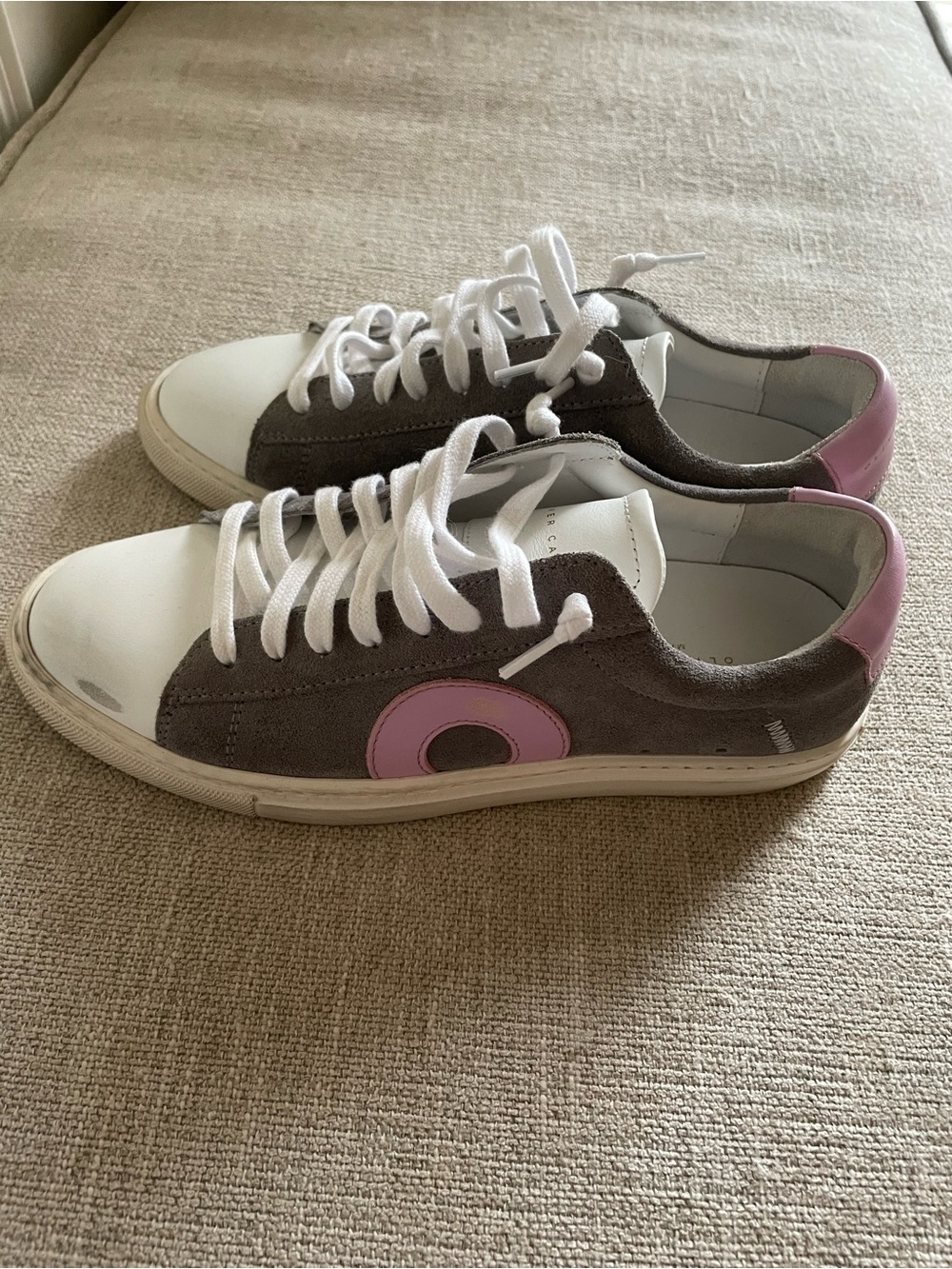 Oliver cabell gray/white/pink women’s casual shoes